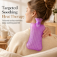 Water Filling Hot Water Bottle with Massage Bumps for Neck Shoulder Waist and Abdomen Heat Therapy