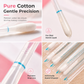 Disposable Eye Makeup Remover Liquid Cotton Swabs Individually Packaged Makeup Remover Swabs for Lip and Eyeshadow 20 Pieces