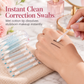 Disposable Eye Makeup Remover Liquid Cotton Swabs Individually Packaged Makeup Remover Swabs for Lip and Eyeshadow 20 Pieces