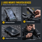 Waterproof Motorcycle and Bicycle Phone Mount with Touch Screen Rainproof Handlebar and Rearview Mirror Phone Holder