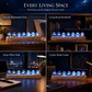 7 Planets Galaxy Crystal Ball Night Light Set with Long Base and USB Cable in for Christmas and Valentine's Day Gifts